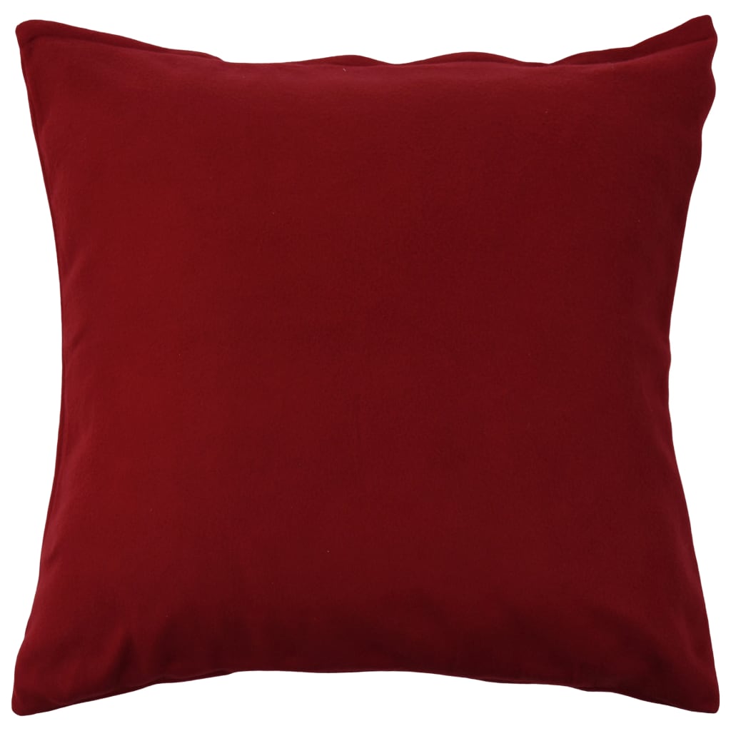 

vidaXL Dekbedovertrekset 155x200/80x80 cm fleece wijnrood