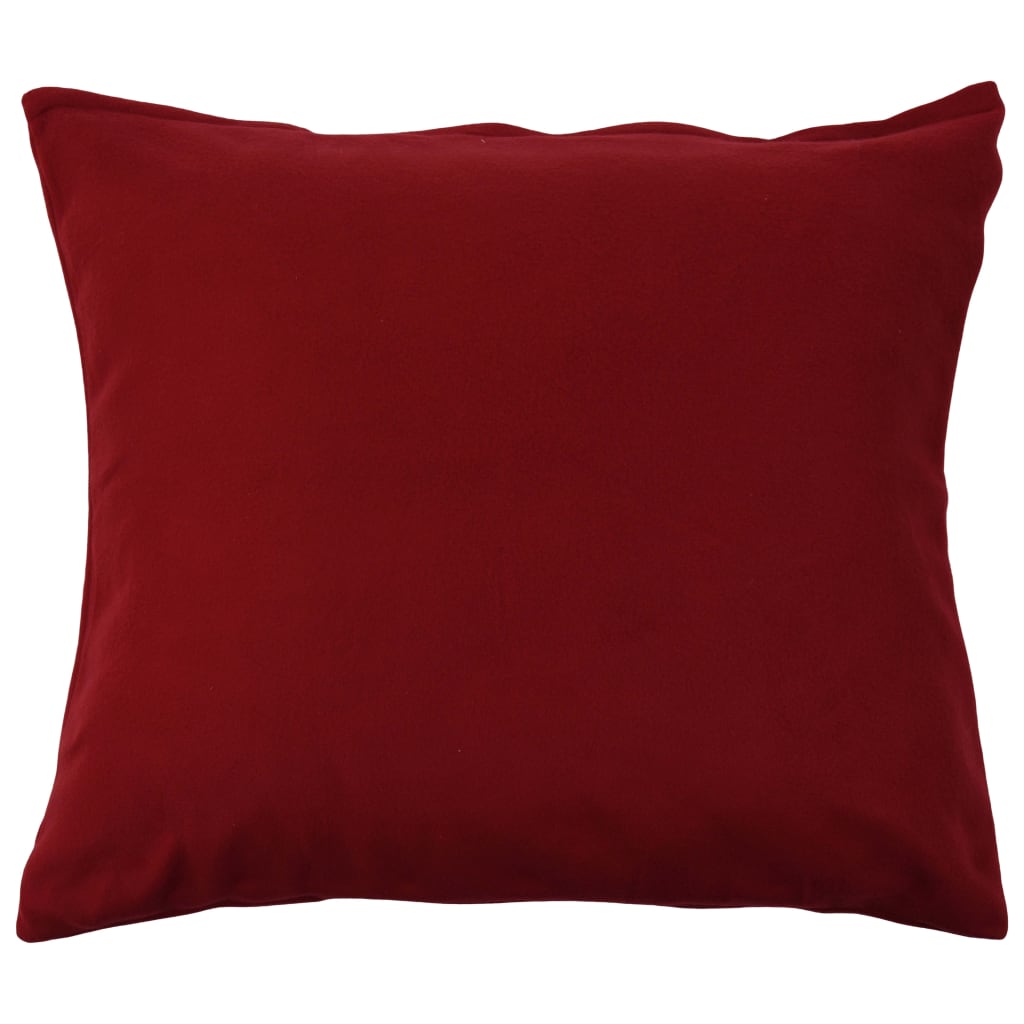 

vidaXL Dekbedovertrekset 140x220/60x70 cm fleece wijnrood