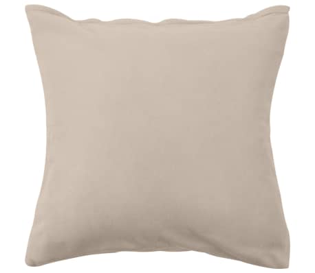 vidaXL Jeu de housse de couette Molleton Beige 135x200/80x80 cm