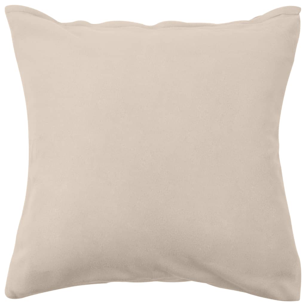 vidaXL Jeu de housse de couette Molleton Beige 200x200/80x80 cm