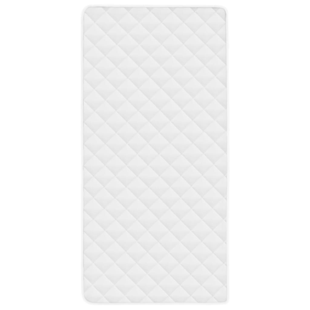 vidaXL stepēts matrača pārvalks, balts, 70x140 cm, viegls