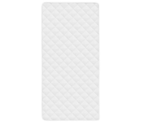 vidaXL Ватиран протектор за матрак, бял, 70x140 см, лек