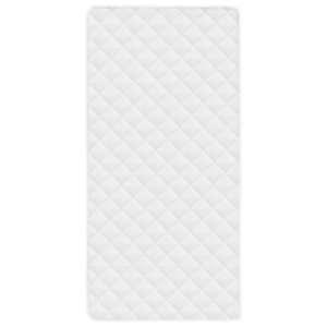 vidaXL Ватиран протектор за матрак, бял, 70x140 см, лек
