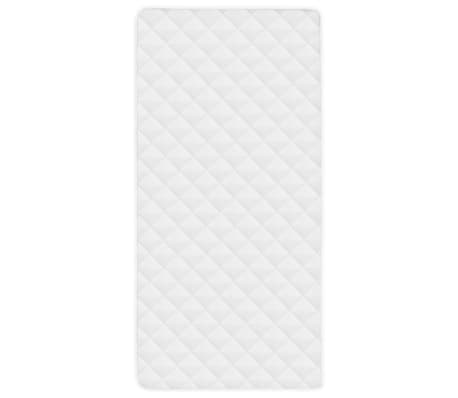 vidaXL Ватиран протектор за матрак, бял, 70x140 см, тежък