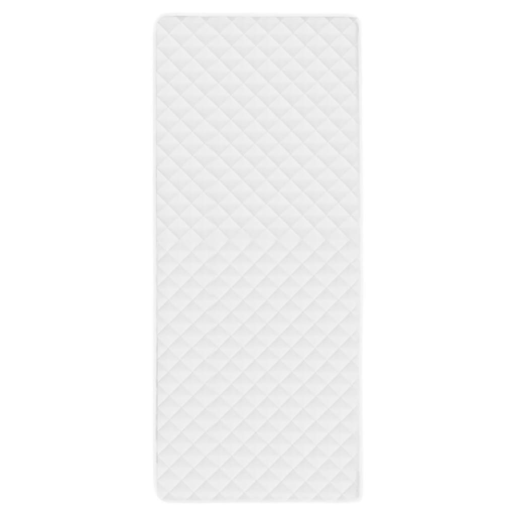 Fehér steppelt könnyű matracvédő 90 x 200 cm 