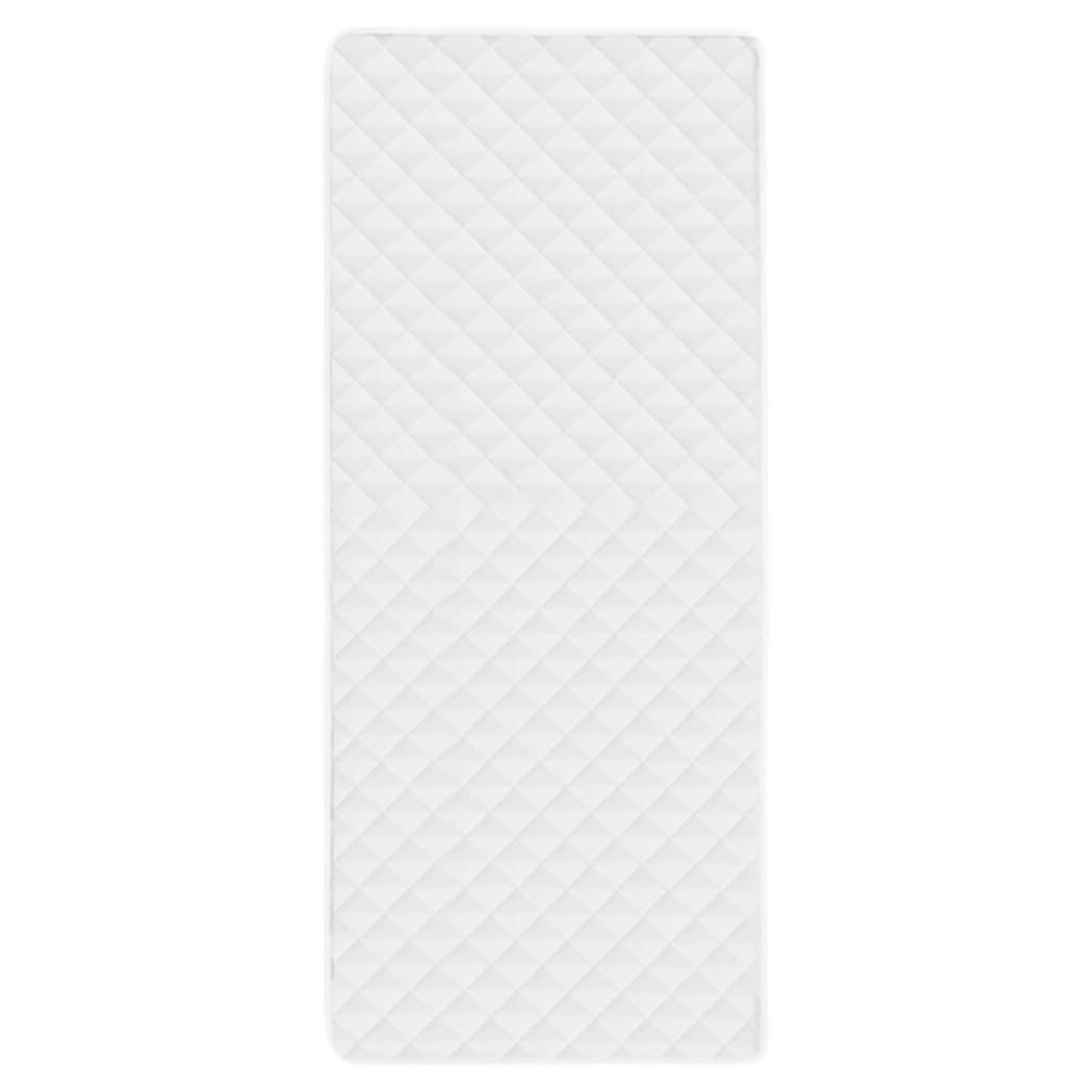 vidaXL Pikowany ochraniacz na materac, biały, 90 x 200 cm, ciężki