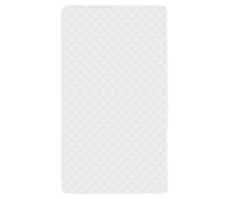 vidaXL Protetor de colchão acolchoado 120x200 cm leve branco