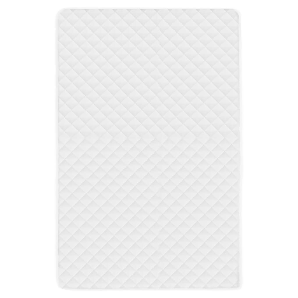 vidaXL Couvre-matelas matelassé Blanc 140x200 cm Léger