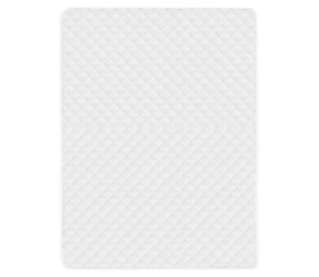 vidaXL Protector de colchón acolchado ligero blanco 160x200 cm