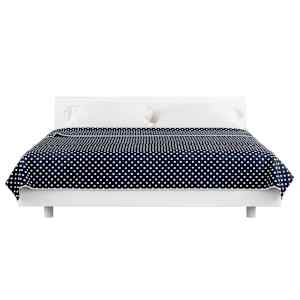 vidaXL Sprei 220x240 cm ultrasone doorgestikte stof donkerblauw