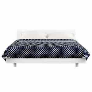 vidaXL &Ouml;verkast m&ouml;rkbl&aring; 230x260 cm quiltat tyg