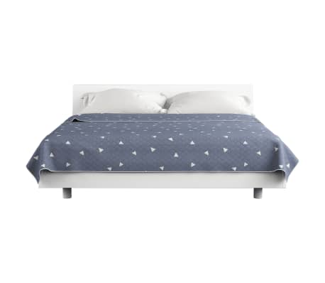 vidaXL Sprei 170x210 cm ultrasone doorgestikte stof donkerblauw