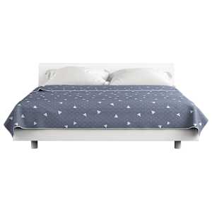 vidaXL Sprei 170x210 cm ultrasone doorgestikte stof donkerblauw
