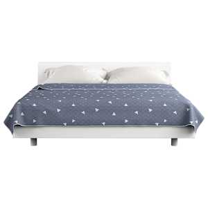 vidaXL Sprei 230x260 cm ultrasone doorgestikte stof donkerblauw