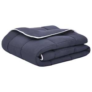 vidaXL Žieminės antklodės komplektas, 3dalių, pilkas, 200x200/60x70cm