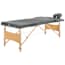  vidaXL 3 zónás antracitszürke masszázsasztal fa vázzal 186 x 68 cm termék 2. képe