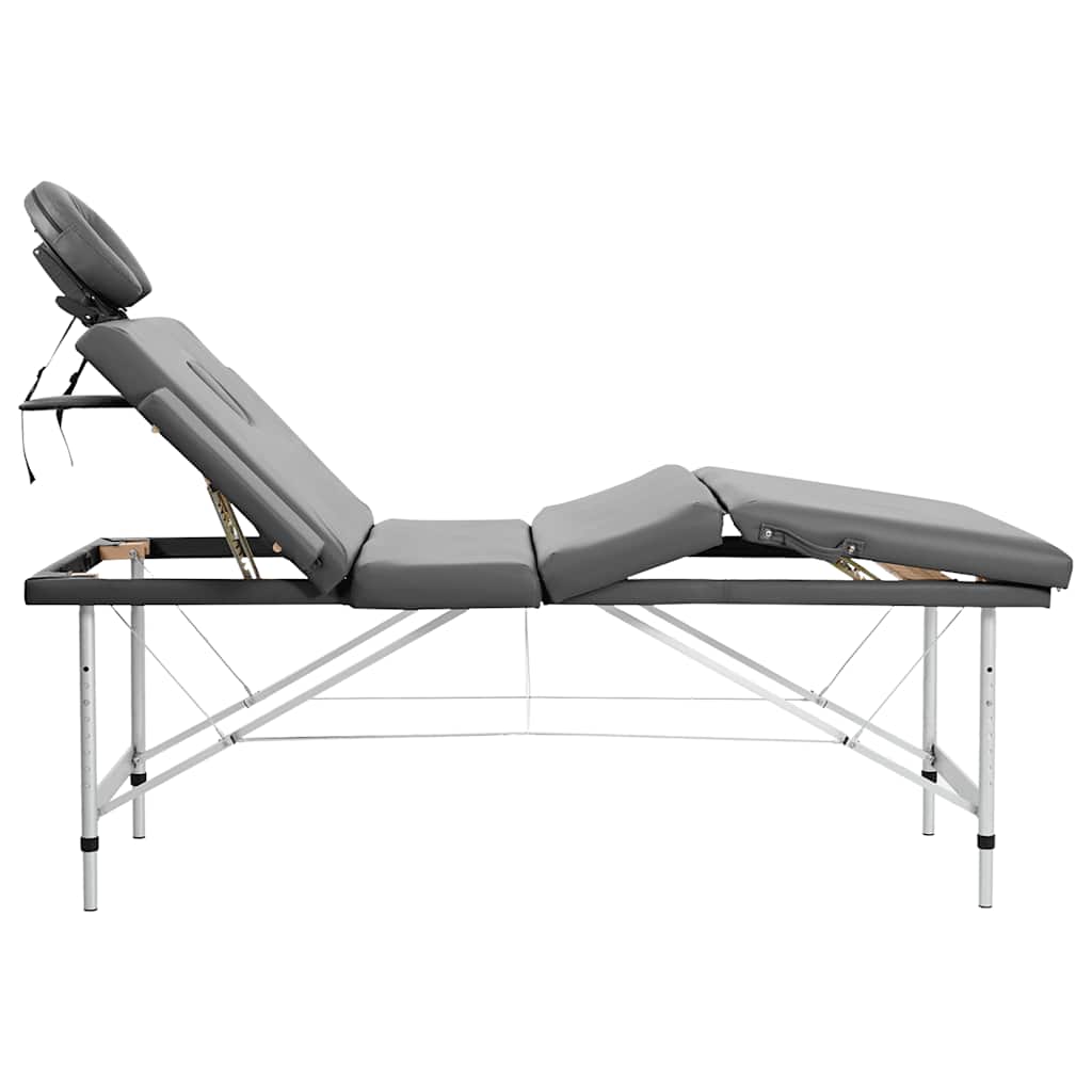 Thumbnail - vidaXL Massagetisch mit 4 Zonen Aluminiumrahmen Anthrazit 186×68 cm