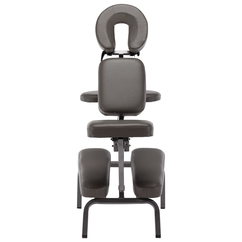 vidaXL masāžas krēsls, 122x81x48 cm, antracītpelēka mākslīgā āda