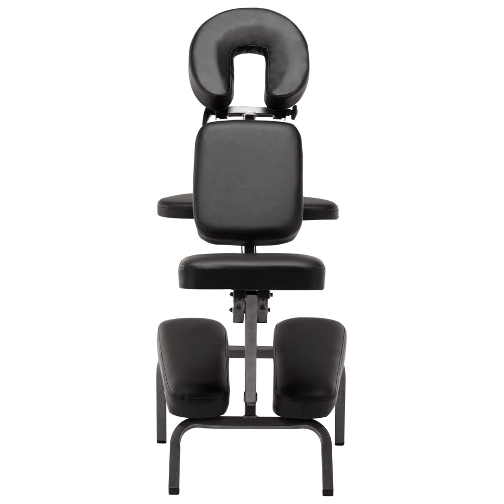 vidaXL Masažna stolica od umjetne kože crna 122 x 81 x 48 cm