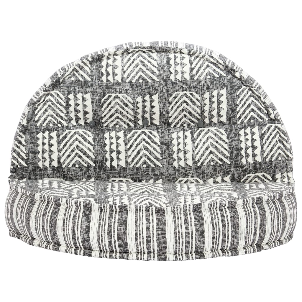 283788 vidaXL Pouffe 100x20 cm Grey Stripe Fabric