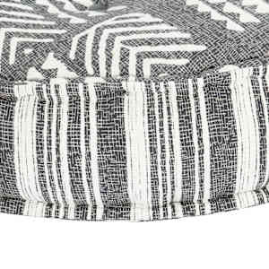 Pouf 100 x 20 cm šedý pruhovaný textil - obrázek 7