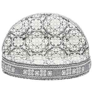 vidaXL Pufas, šviesiai pilkos spalvos, 100x20cm, audinys