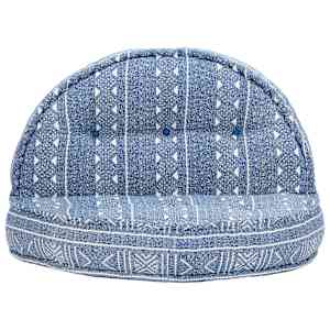 vidaXL Pufas, indigo spalvos, 100x20cm, audinys