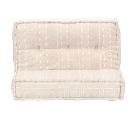 vidaXL Pouffe 100x100x20 cm Beige Fabric