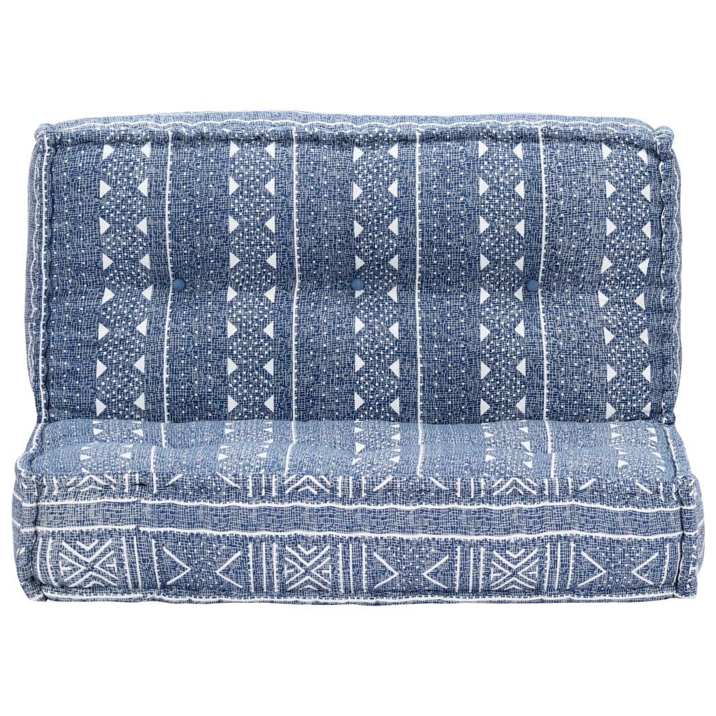 vidaXL Pouf 100x100x20 cm Indigo Stoff