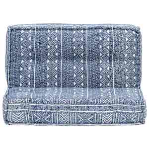 Pouf 100 x 100 x 20 cm textil indigo - obrázek 2
