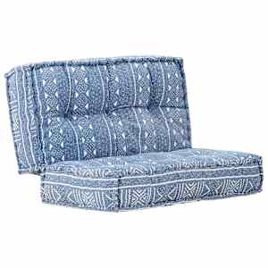 Pouf 100 x 100 x 20 cm textil indigo - obrázek 12