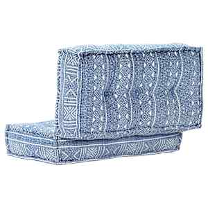 Pouf 100 x 100 x 20 cm textil indigo - obrázek 3