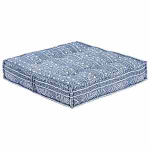 Pouf 100 x 100 x 20 cm textil indigo - obrázek 5