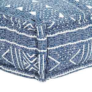 Pouf 100 x 100 x 20 cm textil indigo - obrázek 7