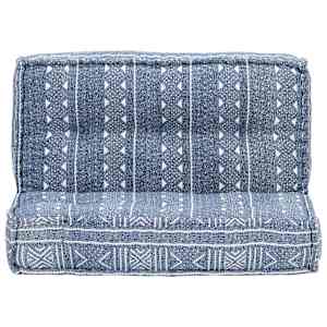 vidaXL Poef 100x100x20 cm stof indigo