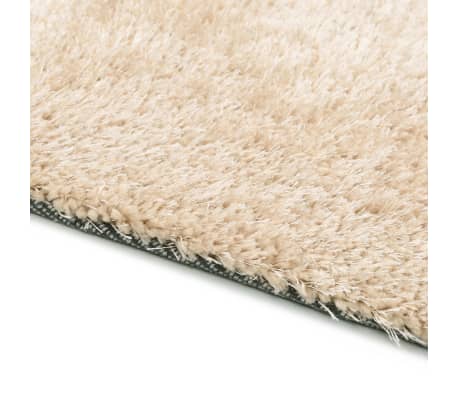 vidaXL Tapis à poils longs 80 x 150 cm Beige