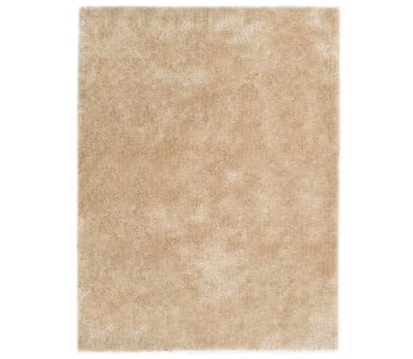 Vidaxl Hochflor Teppich 140 X 200 Cm Beige Vidaxl De