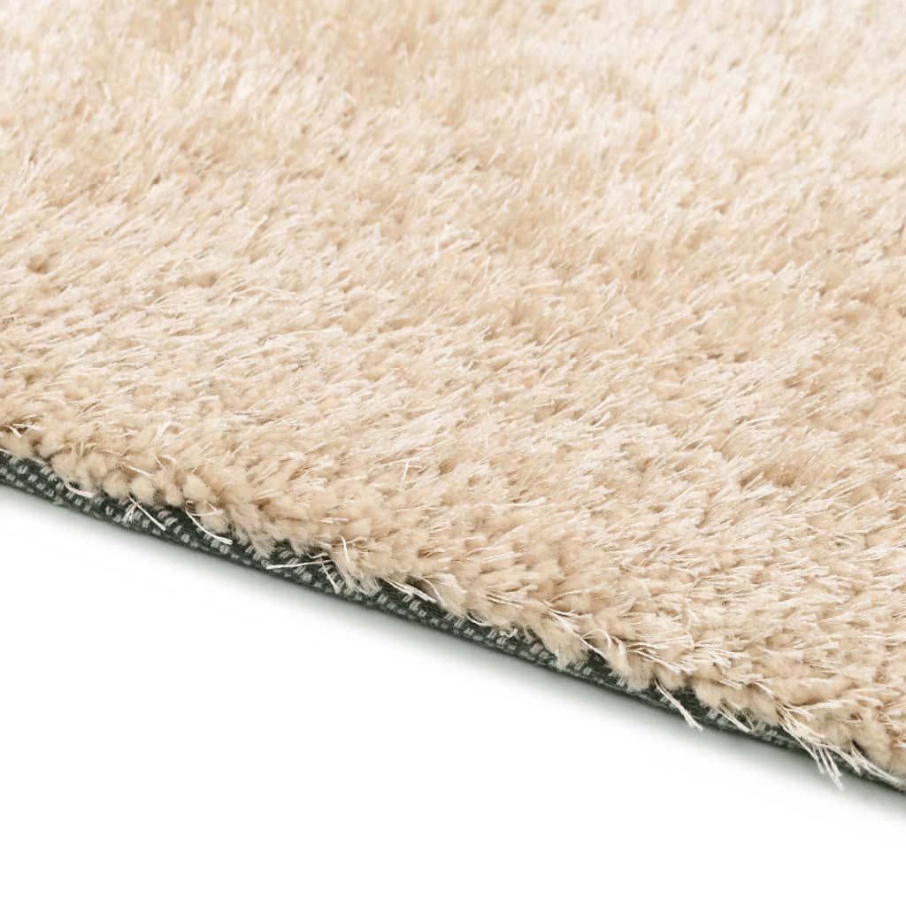 vidaXL Alfombra de pelo beige 140x200 cm