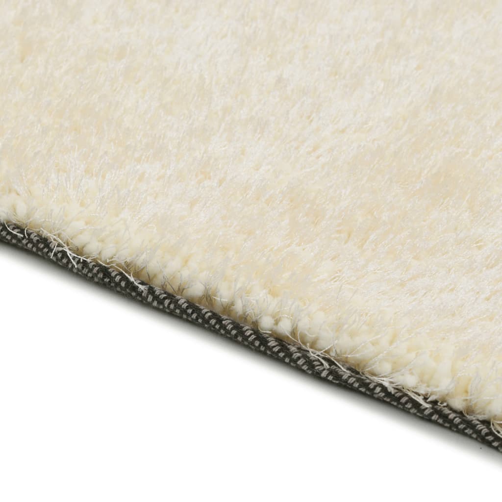 

vidaXL Vloerkleed shaggy hoogpolig 80x150 cm crème