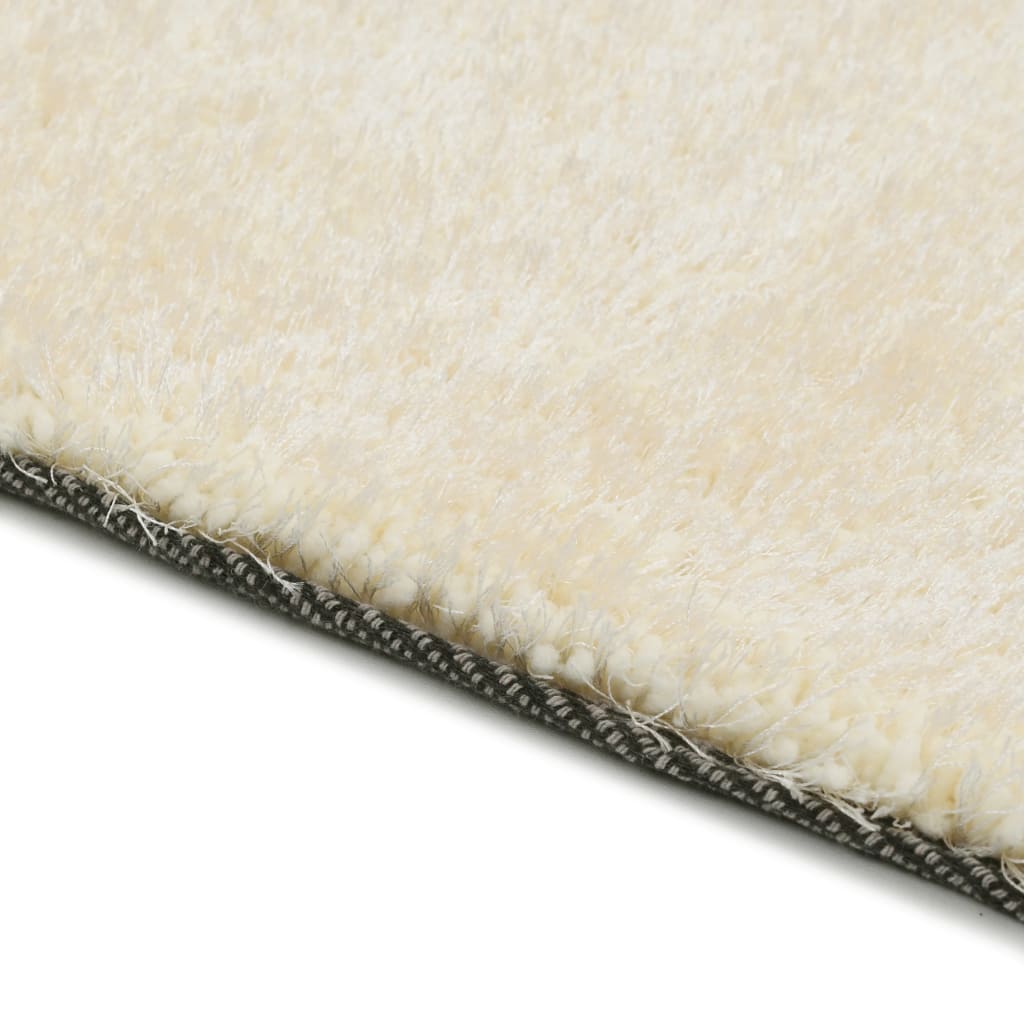vidaXL Kusový koberec Shaggy 140 x 200 cm krémový