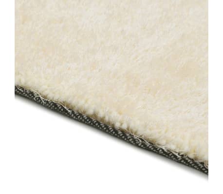vidaXL Kusový koberec Shaggy 140 x 200 cm krémový