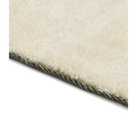 vidaXL Shaggy tipo kilimėlis, kreminės spalvos, 160x230 cm