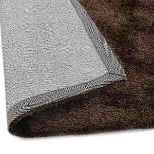 vidaXL Shaggy flossteppe 140x200 cm brun