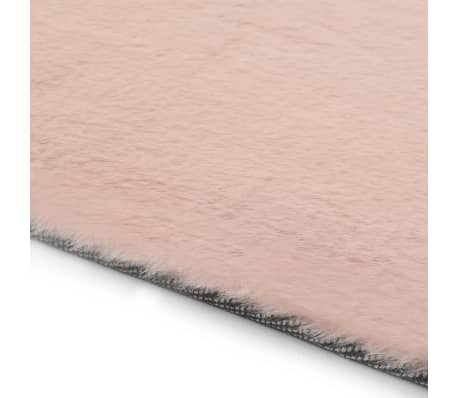 fell teppich altrosa