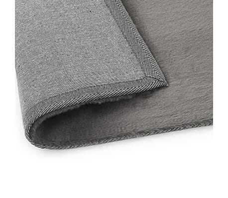 vidaXL Tapis 160x230 cm Fausse fourrure de lapin Gris foncé