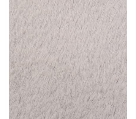 vidaXL Tapis 80 cm Fausse fourrure de lapin Gris