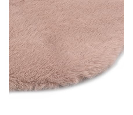 vidaXL Covor, roz învechit, 65x95 cm, blană ecologică de iepure