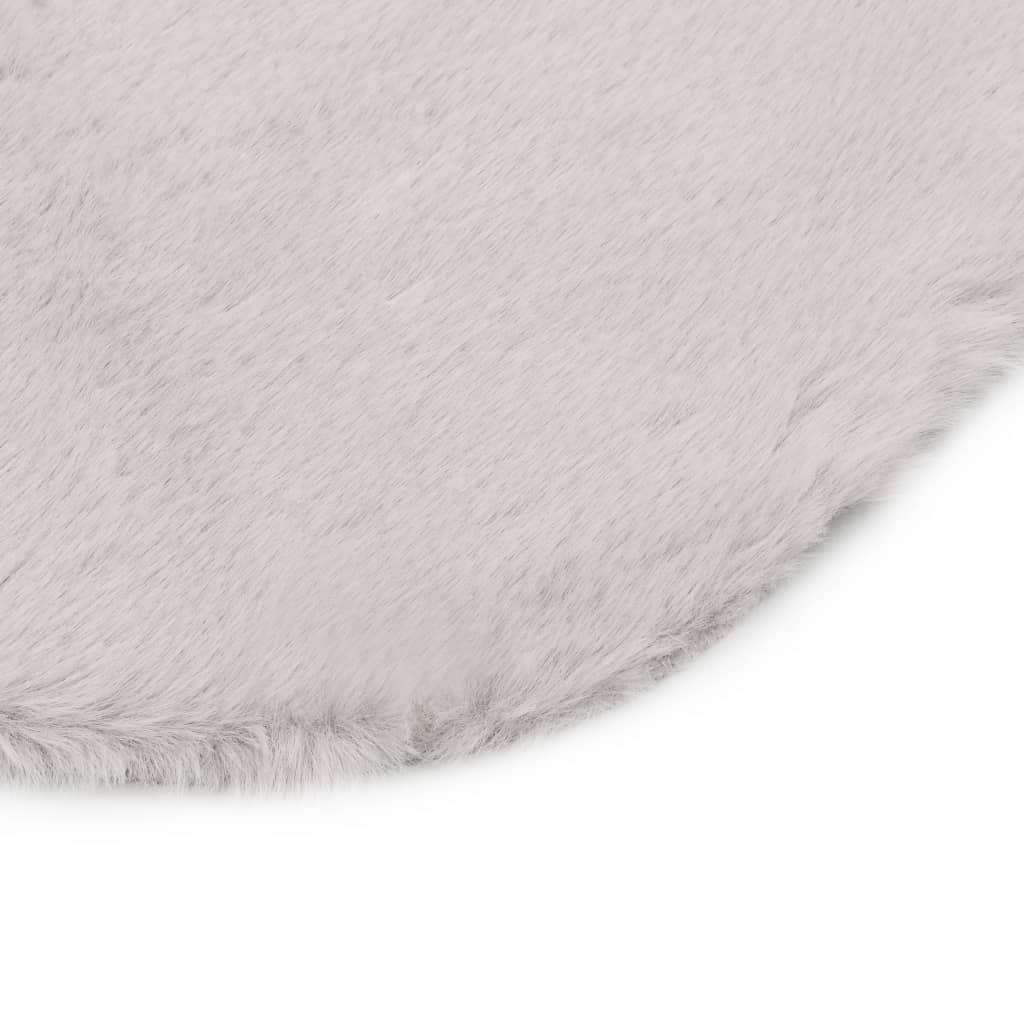 vidaXL Rug 65x95 cm Faux Rabbit Pelt Grey