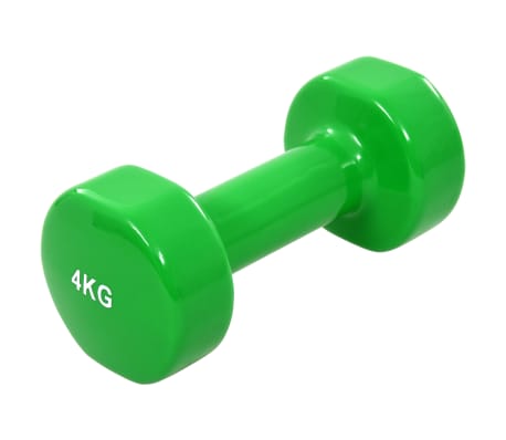 vida XL Gantere, 2 buc., 2x4 kg, fontă, verde