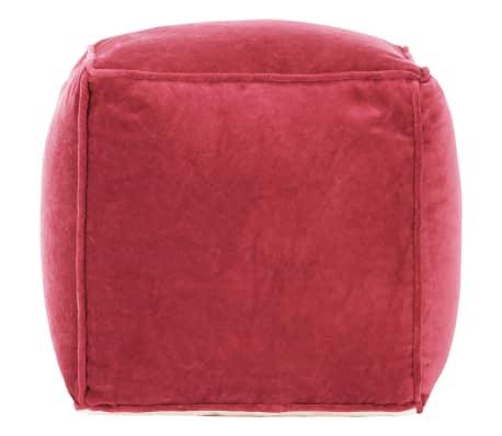 vidaXL Poef 40x40x40 cm katoenfluweel roze